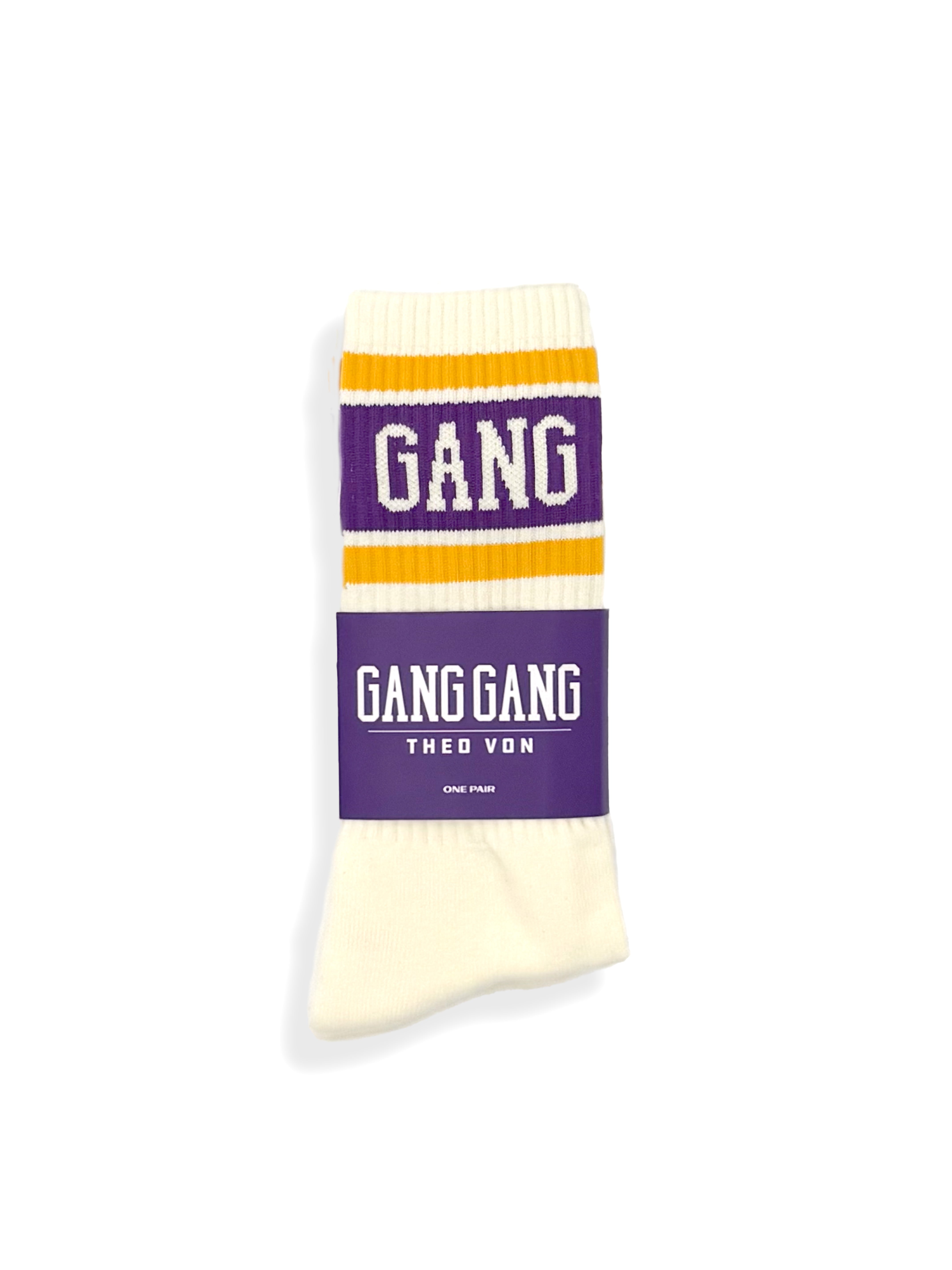 Gang Gang Socks Purple/Gold